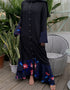 Stylish Flared Dress with Subtle Stitching and Long Sleeves